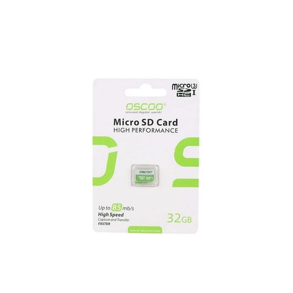 کارت حافظه MicroSD اوسکو مدل Grien Series استاندارد U3 سرعت 85mb/s ظرفیت 32 گیگابایت