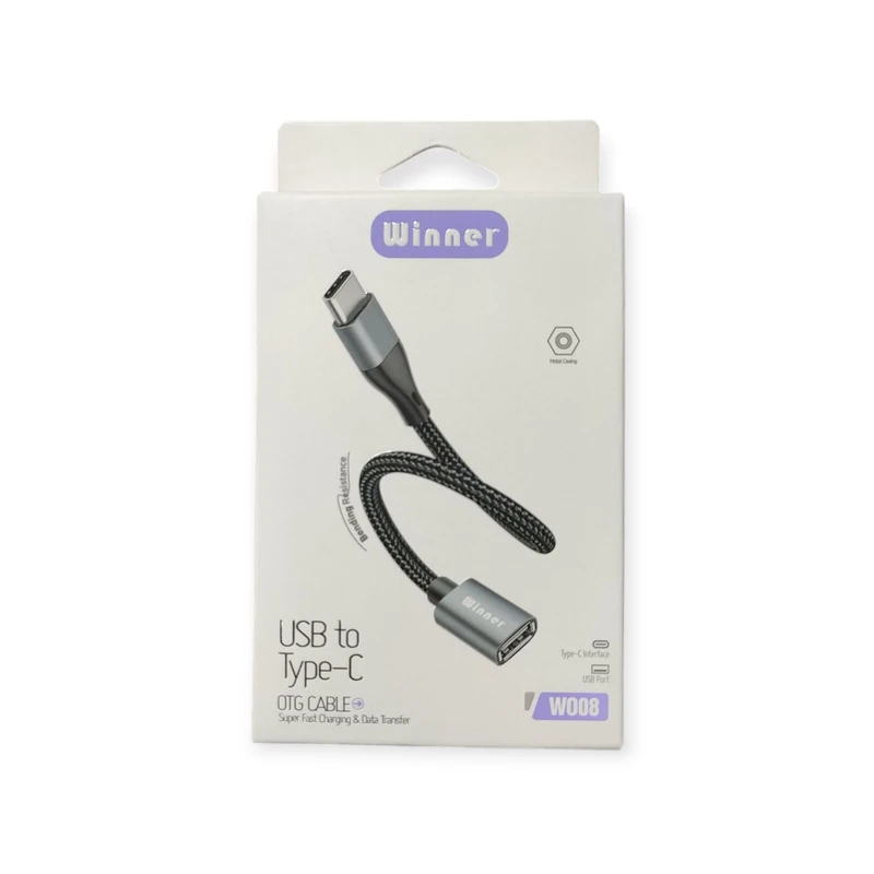کابل تبدیل USB به USB-C وینر مدل WC08 طول 0.25 متر