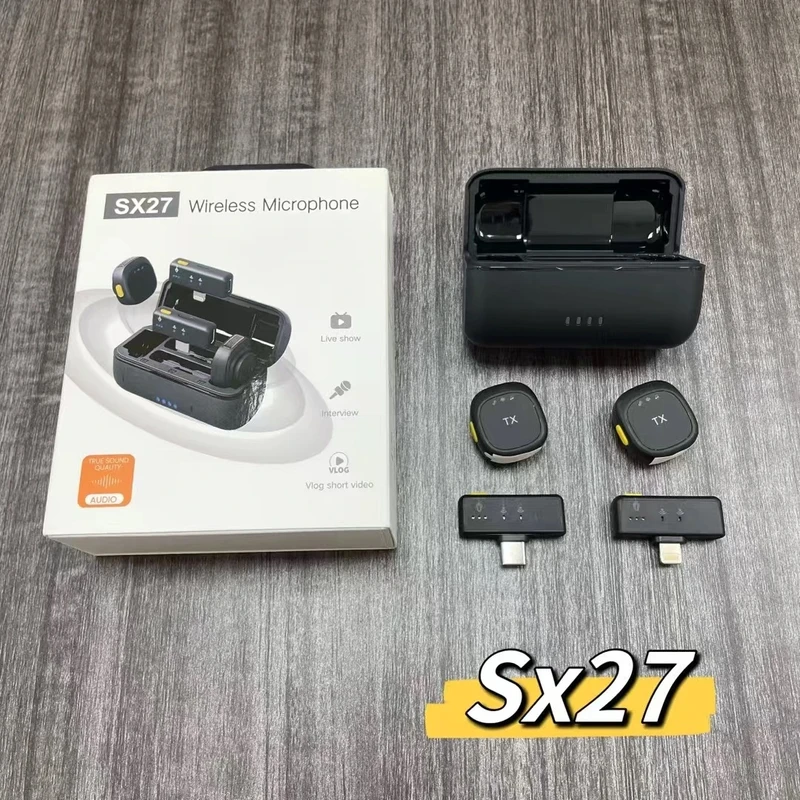 میکروفن یقه ای بی سیم مدل SX27 با درگاه اتصال تایپ سی