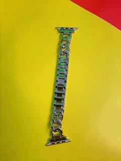 بند ساعت هوشمند زنانه فلزی ضد زنگ اپل واچ رنگ سیلور سایز42/44/45/49