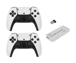 کنسول بازی همراه با 2 دسته بی سیم طرح (PS 5) Game console with 2, PS5 design wireless controllers