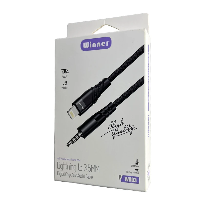 کابل AUX به لایتنینگ وینر مدل WA03 طول 1 متر