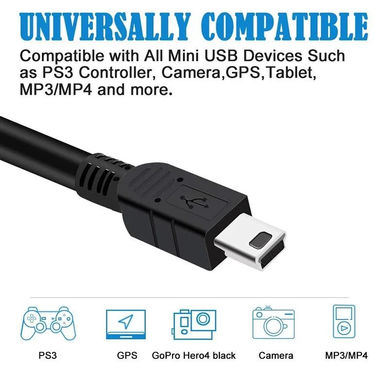 کابل تبدیل USB به miniusb ونوس مدل pv-c899 طول 1.5 متر