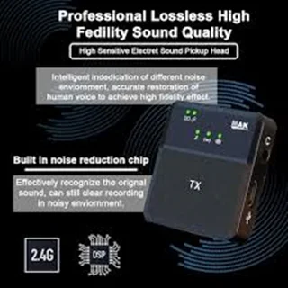 میکروفون گردنی یقه ای وایرلس دار مدل wireless lavalier microphone X2