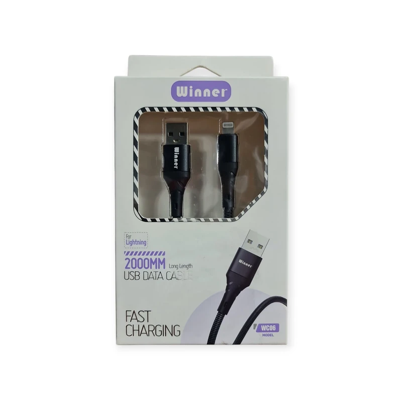 کابل تبدیل USB به لایتنینگ وینر مدل WC06 طول 2متر